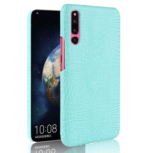 Etui en PU crocodile cyan pour votre Huawei P30