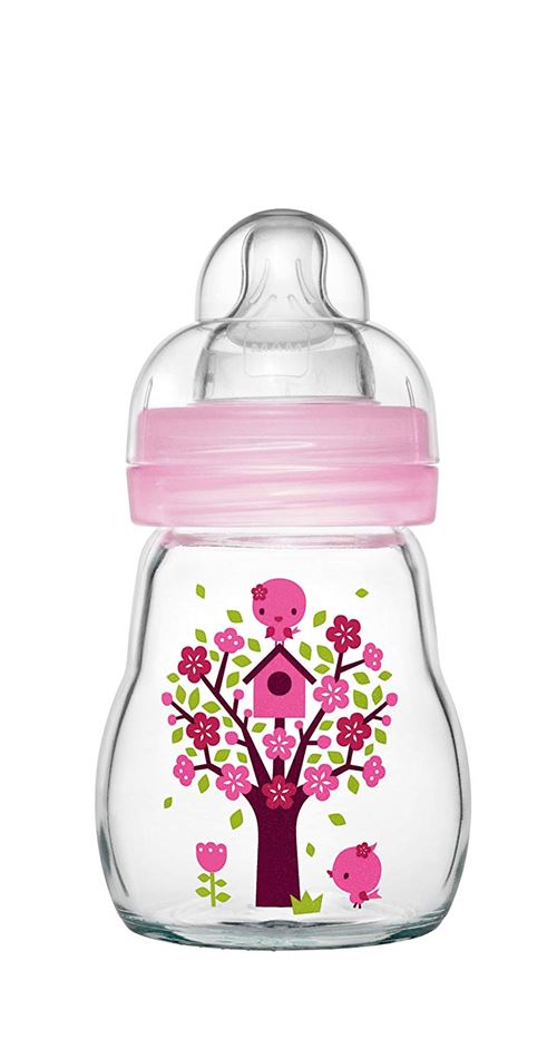 MAM Le biberon en verre Feel Good biberon, rose