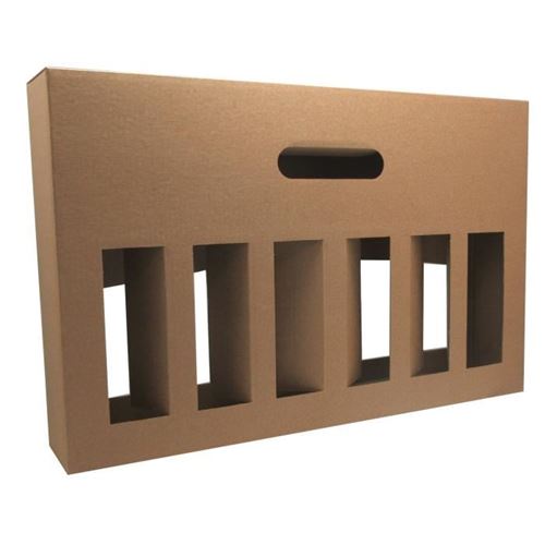 Classwine etui kraft pour 6 bouteilles de biere 50 cl 4003