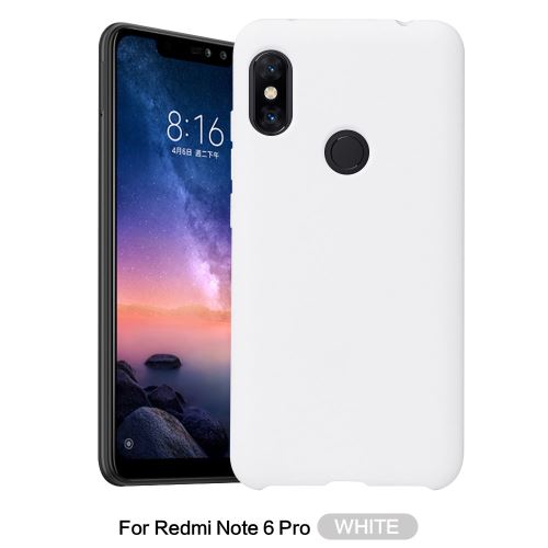 Coque en TPU doux et soyeux blanc pour votre Xiaomi Redmi Note 6 Pro