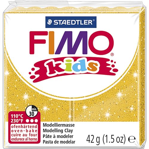 Staedtler Fimo Kids pâte à modeler pour enfants 42 grammes paillettes or