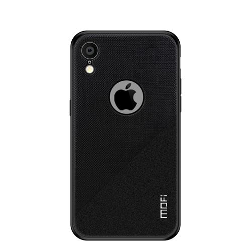 Coque en TPU tissu mince hybride noir pour votre Apple iPhone XR 6.1 inch