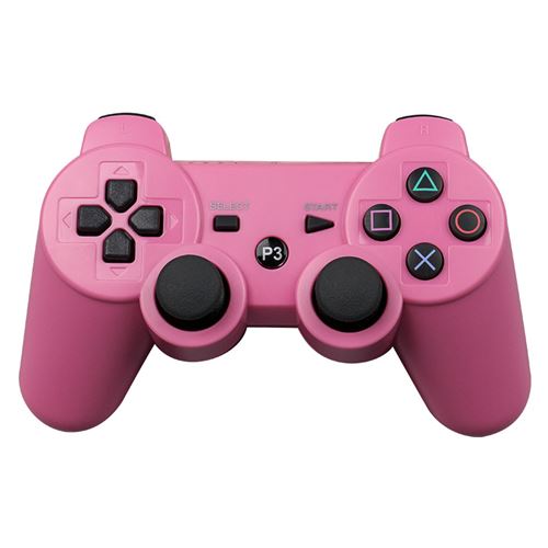Manette PS3 Dual Shock Sans fil Bluetooth Rose SUV