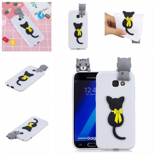 Coque en TPU poupée 3D mignonne chat pour votre Samsung Galaxy J4 Plus