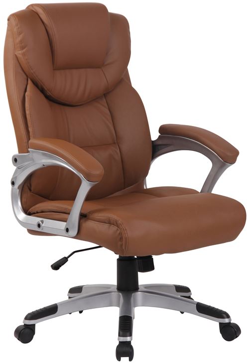 CLP Fauteuil de bureau XL Texas V2 Similicuir  Marron clair
