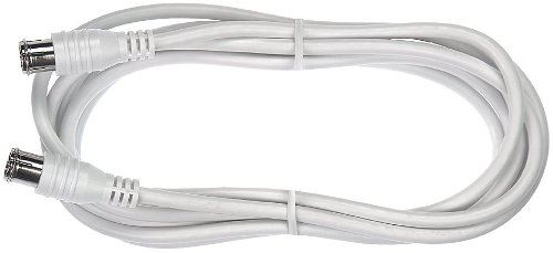Axing SAK 251-00 Câble coaxial connexion satellite avec connecteurs F rapide Quickfix 2.5 m blanc