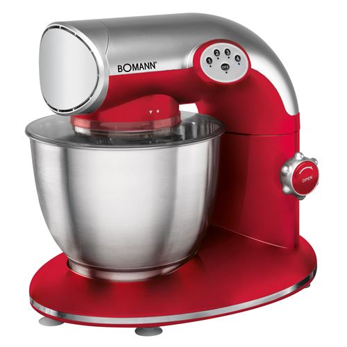 Bomann Mélangeur Pétrin KM 305 Rouge 1200W 5.6 Litres