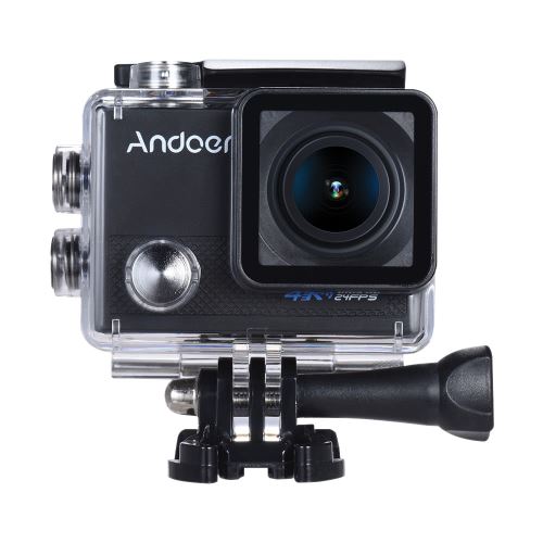 Andoer Action Caméra de Sport AN5000 4K 20MP 1080P 2 Étanche 30m 170°Grand Angle Objectif Noir
