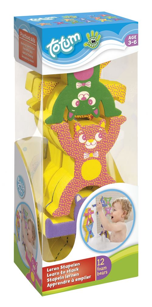 Totum jouets de bain Ours empilables en cuir junior 12-pièces