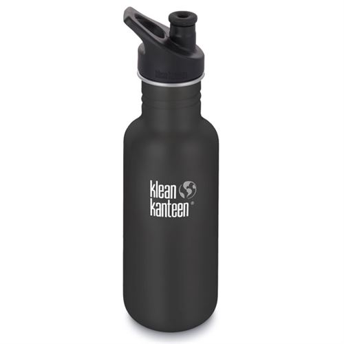 Gourde inox classique shale black bouchon sport (532 ml) klean kanteen