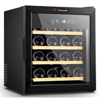 Climadiff CLS16H - Cave à vin - pose libre - largeur : 43 cm - profondeur : 48.5 cm - hauteur : 51.5 cm - 40 litres - classe C - noir
