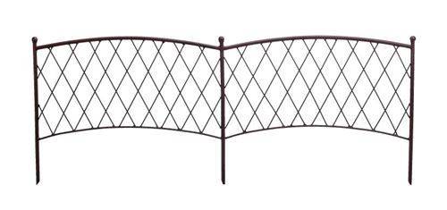 Bordure décorative en métal - L 1 x H 0,4 m - Marron