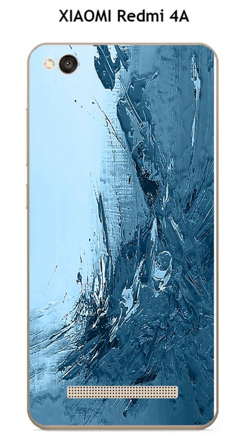 Coque XIAOMI Redmi 4A design Tableau 2 bleu & noir