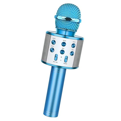 Microphone Edorreco Microphone de Karaoké Sans Fil Bluetooth Pour IPhone,  Android, Micro Portable Pour Home, Party - Or rose