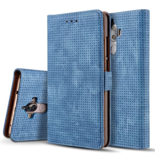 Huawei Mate 9 Housse Etui Cuir PU Bleu Géométrique ALS47464