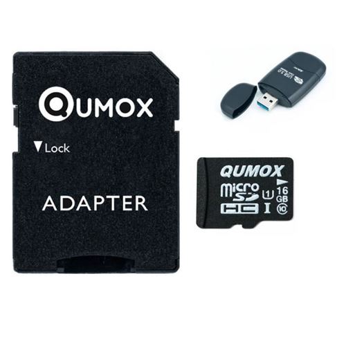 Micro sd SDHC 16 Go classe 10 TF Flash Card & lecteur SD,MMC,RS-MMC,SD-HC,SD-XC,Micro SD Qumox