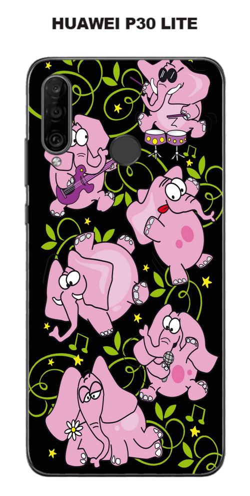 Coque Huawei P30 Lite design Elephants