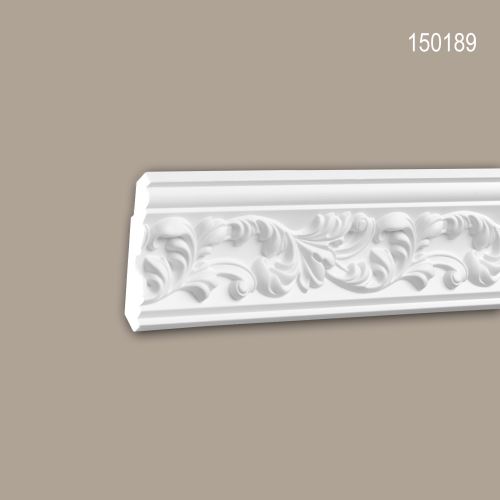 Corniche 150189 Profhome Moulure décorative style Rococo-Baroque blanc 2 m