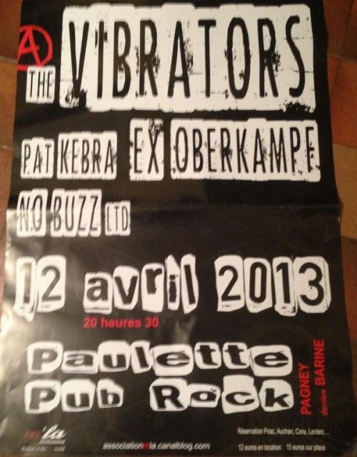 THE VIBRATORS - 70x100 cm - AFFICHE / POSTER