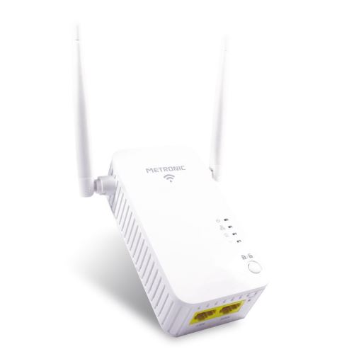 METRONIC Prise CPL Wi-Fi 300 Mb/s - blanc 600 - 495434