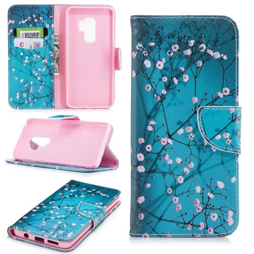 Etui en PU stand d'impression wintersweet pour Samsung Galaxy S9+