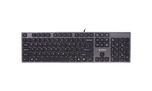 A4Tech KV-300H USB QWERTY Noir, Gris - Claviers (Standard, Avec fil, USB, QWERTY, Noir, Gris)