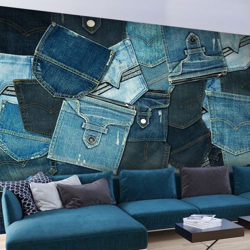 Papier peint - Jeans Pockets - 100x70 - Fonds et Dessins -