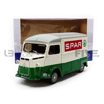 Voiture Miniature de Collection SOLIDO 1-18 - CITROEN HY - SPAR 1969 -  White / Green / Red - 1850015 - Modèle réduit - Achat & prix