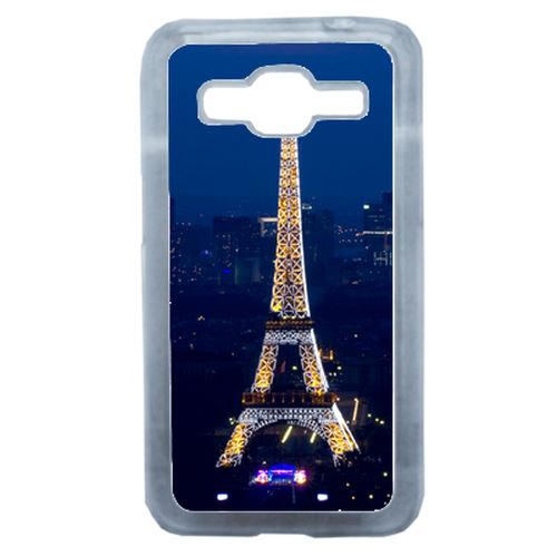 Coque Tour Eiffel Paris Night Compatible Samsung Core Prime Transparent