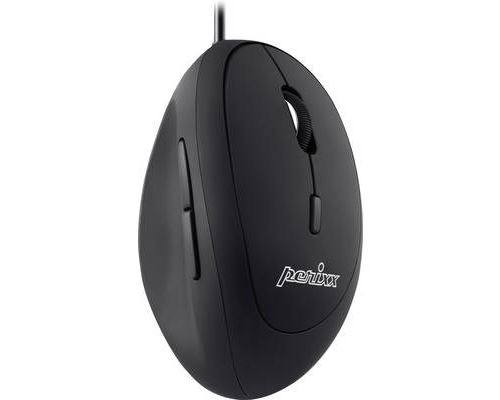 Perixx Noir Perimice-519 - Souris Verticale - Ergonomique - Pour Droitiers - Optique - 6 Boutons - Filaire - Usb
