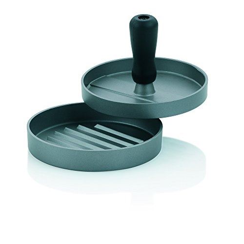 Kela 11715 buffalo presse à hamburger fonte daluminium noir argent 12 x 12 x 10 cm
