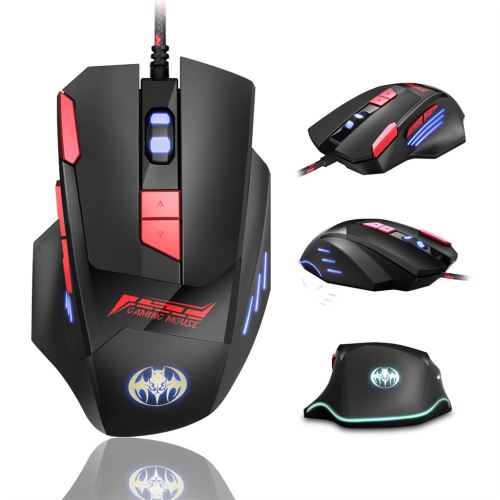 BLOODBAT GM18 Wired Gaming Mouse Design ergonomique 3200dpi 4Gears Souris optiques