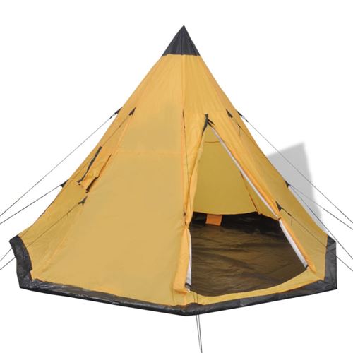 vidaXL Tent 4 personen geel