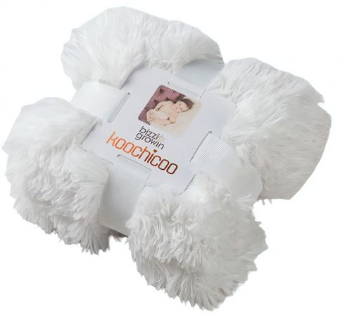 Bizzi Growin couverture Koochicoo 100 x 100 cm en peluche/duvet blanc