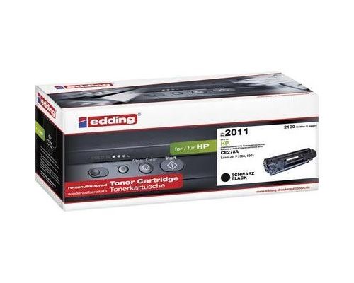 Cartouche compatible - Toner edding remplace hp 78a, ce278a compatible noir 2100 pages 18-2011