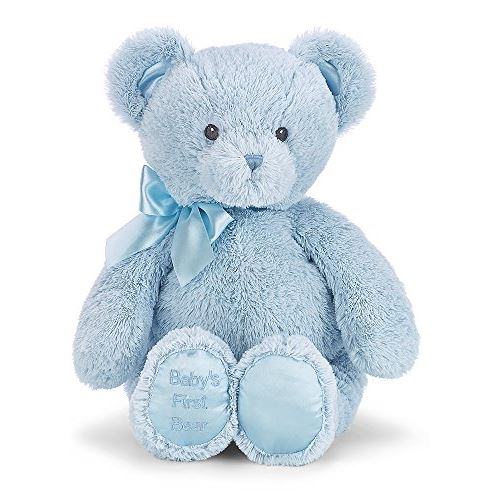 Bearington Baby's First Bear Large Blue Stuffed Animal Teddy 18