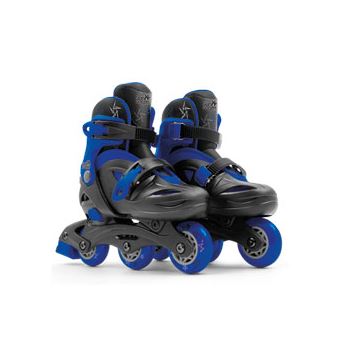 Rollers evolutifs 3 roues taille 27-30 bleu, jeux exterieurs et sports