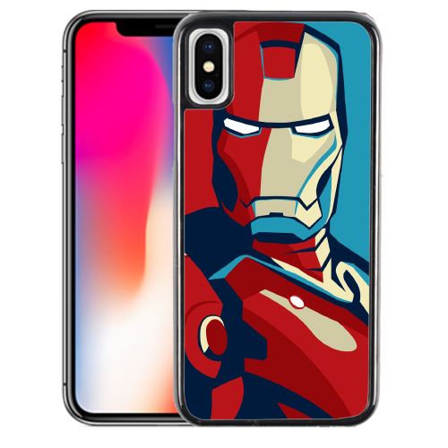 Coque pour iPhone XS iron man design affiche