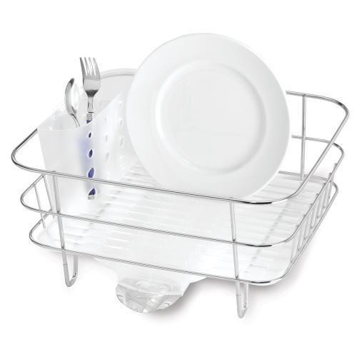 simplehuman Égouttoir Compact En Acier Plastique Dépoli Avec Acier Inoxydable