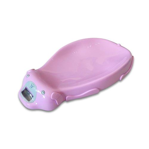 Pèse bébé, balance éléctrique pour bébé, rose, dimensions: 65,4 x 33,2 x 11,6 cm