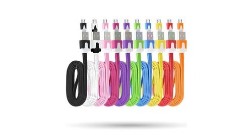 Cable Chargeur Pour Lenovo Phab 2 Pro Usb / Micro Usb 1m Noodle Universel Connecteur Syncronisation (blanc)