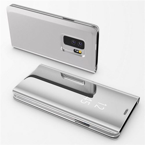 Coque Rabat Miroir Argent pour Samsung Galaxy S10e - Coque Housse Etui Case Protection Clear View Phonillico®