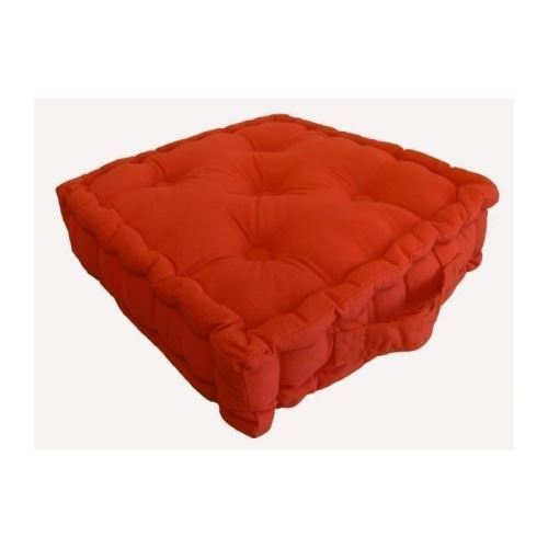 Coussin de sol 100% coton 40x40x9 cm TERRACOTTA