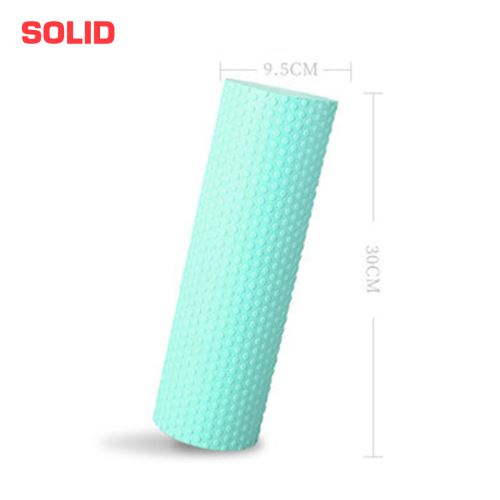 Rouleau en mousse EVA pour les sports d'exercice de yoga de 30 cm Portable solide vert menthe