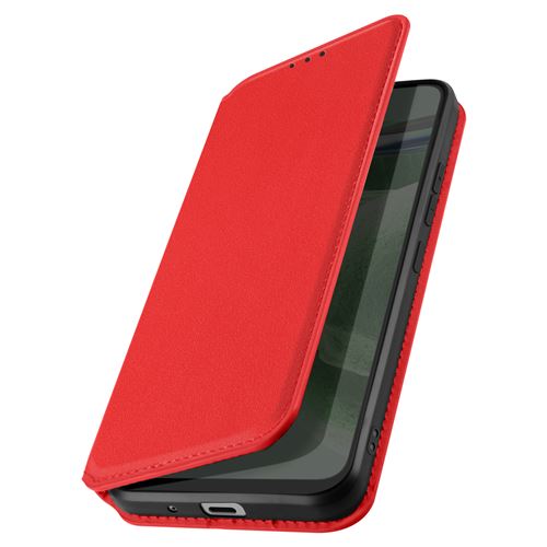 Housse pour Samsung Galaxy A32 Porte-cartes Fonction Support Vidéo rouge