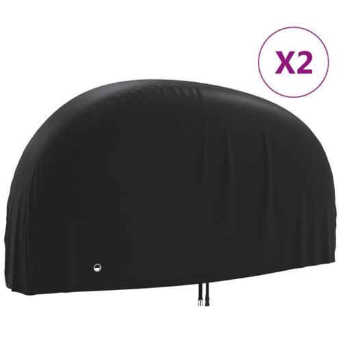vidaXL Housses de vélo 2 pcs 200x70x110 cm tissu oxford 190T