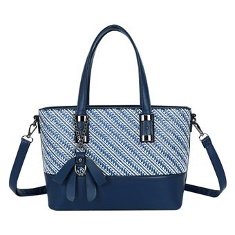 Sac à Main Cabas à Franges pour Femme avec Bandoulière Gallantry Bleu - 1