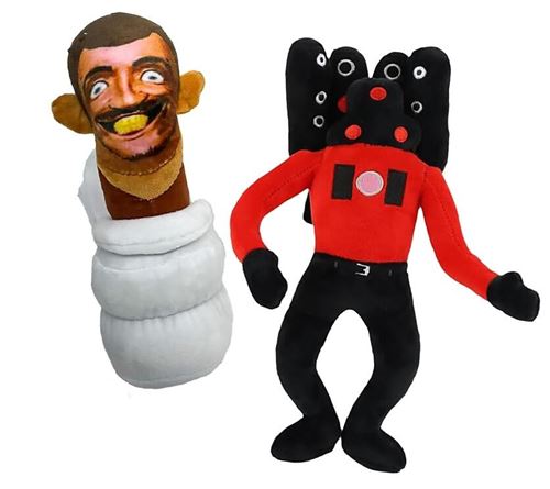 LKNBIF Skibidi Toilet Plush Jouet Peluche, Skibidi Toilet Poupée en