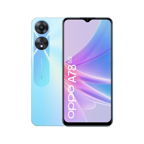 OPPO A78 5G 16,7 cm (6.56 ) Double SIM Android 13 USB Type-C 4 Go 128 Go 5000 mAh Bleu