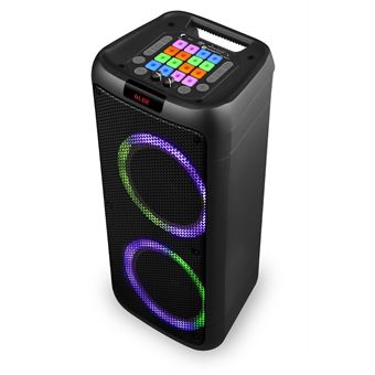 Enceinte DJ Mobile sur batterie Pickering ULTIMAT500, 500W, Boomers 25cm à  LED RVB RING, USB Bluetooth Radio FM,TWS, Microphone